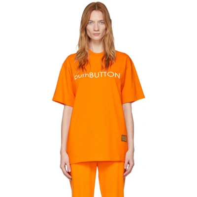 Pushbutton Orange Logo T-shirt
