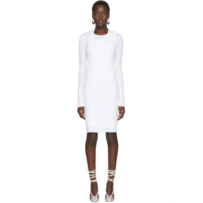 Helmut Lang Layered Dress In White