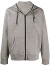 Polo Ralph Lauren Zip-up Logo Hoodie In Grey