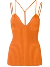 Dion Lee Layered Bra Tank Top In Orange