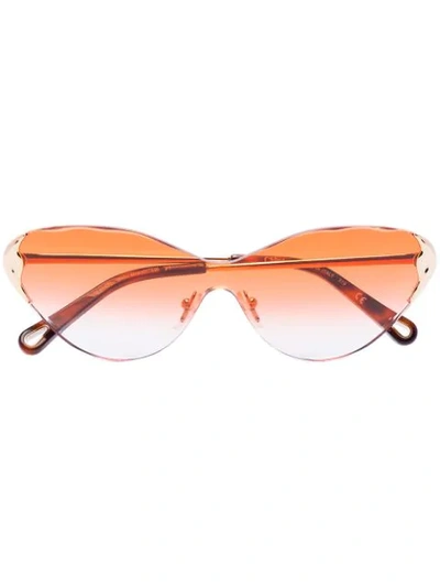 Chloé Curtis Cat-eye Sunglasses In Orange
