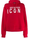 Dsquared2 Icon Hoodie In Red
