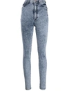 Philipp Plein High-rise Skinny Jeans In Blue