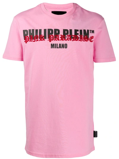 Philipp Plein Pink Paradise Logo Print T-shirt