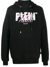 Philipp Plein Pink Paradise Fleece Hoodie In Black