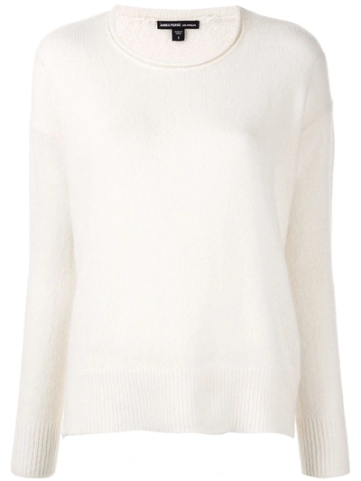 James Perse Round Neck Jumper In White