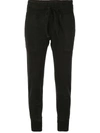 James Perse Slim-fit Cropped Trousers In Black