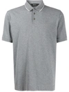 Z Zegna Short-sleeve Polo Shirt In Grey