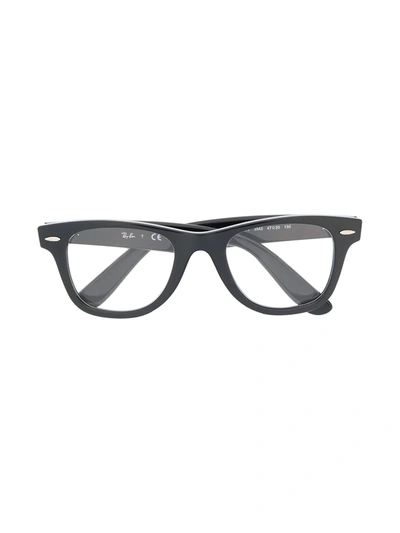 Ray-ban Junior Kids' Square Shaped Glasses In Black