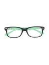 Ray-ban Junior Kids' Square Shaped Glasses In Black