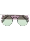 Yohji Yamamoto Eye Shade Sunglasses In Grey