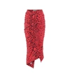 Preen By Thornton Bregazzi Yadinna Snakeskin Print Skirt In Red