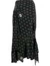 Preen Line Arya Wiccan Star Print Skirt In Black