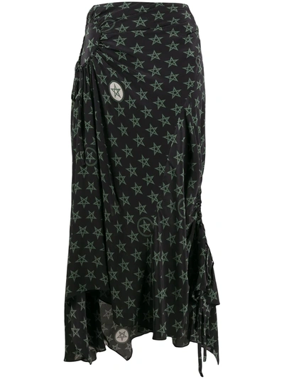 Preen Line Arya Wiccan Star Print Skirt In Black