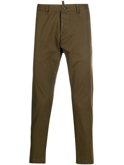 Dsquared2 Cool Guy Slim-fit Chinos In Green