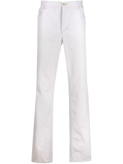 Pre-owned Prada 1990s Straight Long Trousers In White