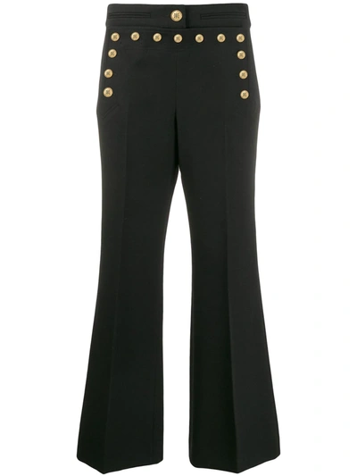 Givenchy Studded Flare Trousers In Black