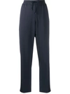 Kenzo Straight-leg Cropped Track Pants In Midnight Blue