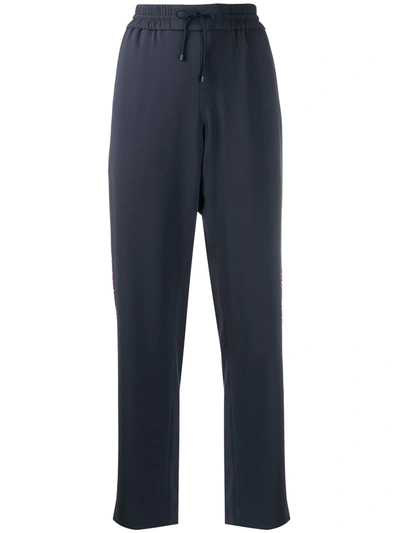 Kenzo Straight-leg Cropped Track Pants In Midnight Blue