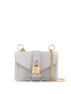 Chloé Mini Aby Chain Shoulder Bag In Grey