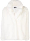 Apparis Women's Sarah Tiered Faux Fur Short Coat In Ivory