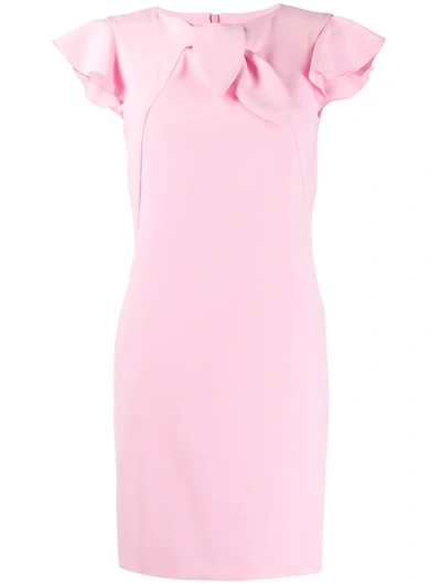 Moschino Ruffled Sleeve Dress In Pink