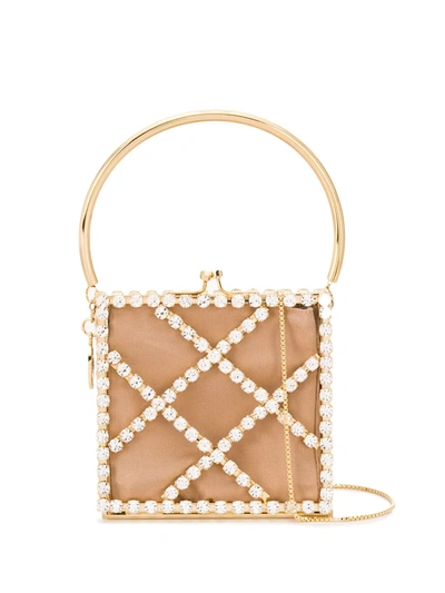 Rosantica Mini Cage Tote In Gold