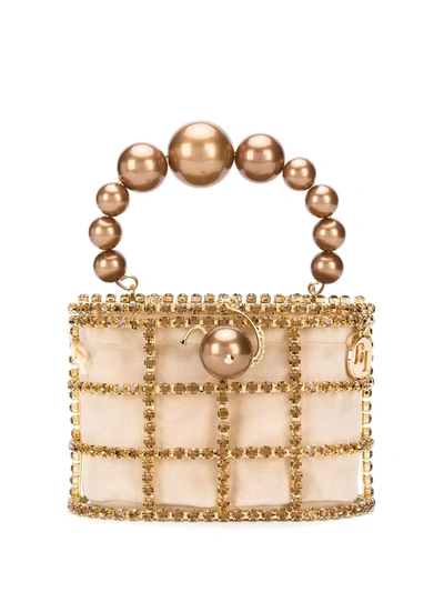 Rosantica Holli Embellished Beaded Tote Bag In Gold