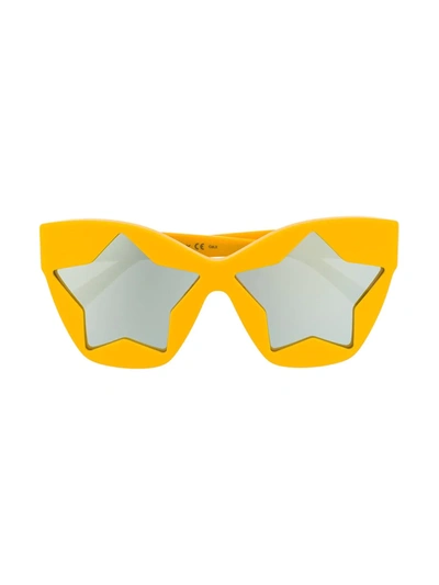 Stella Mccartney Kids' Star Cat Eye Sunglasses In Yellow | ModeSens