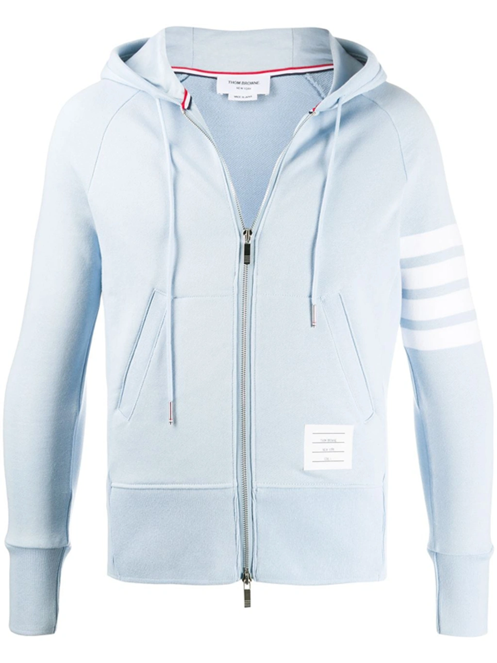 Thom Browne بدلة جيرسي بشريط خلفي وزينة 4 خطوط In Blue Thom Browne بدلة جيرسي بشريط خلفي وزينة 4 خطوط In Blue