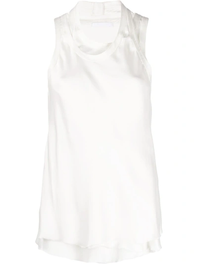 Helmut Lang Layered Fitted Tank Top In White