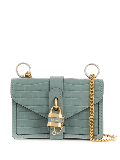 Chloé Aby Chain Shoulder Bag In Blue
