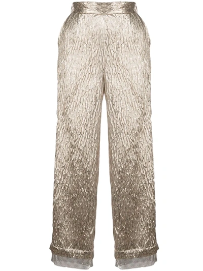 Rachel Comey Cropped Textured Trousers In Neutrals