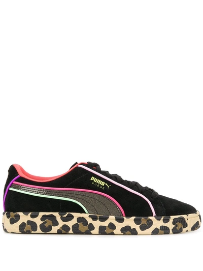 Puma X Sophia Webster Leopard Sole Trainers In Black