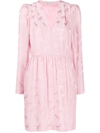 Stella Mccartney Horse Jacquard Long-sleeved Dress In Pink