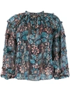 Ulla Johnson Abstract Print Blouse In Blue