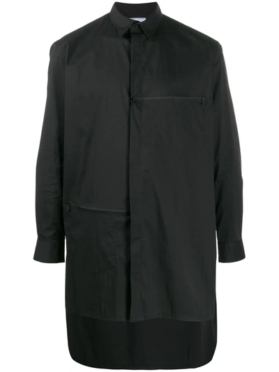 Y-3 Asymmetric Long Sleeve Shirt In Black