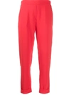 P.a.r.o.s.h Plain Slim-fit Trousers In Red