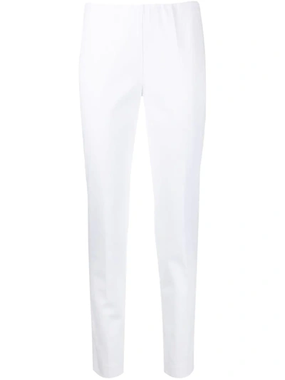 P.a.r.o.s.h Mid-rise Slim Fit Trousers In White