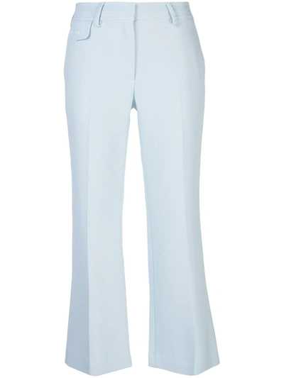 Sies Marjan Dese Cropped Flared Trousers In Blue