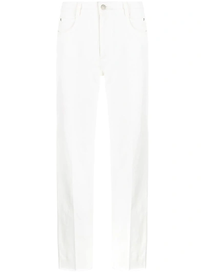 Stella Mccartney Unfinished Hems Jeans In White