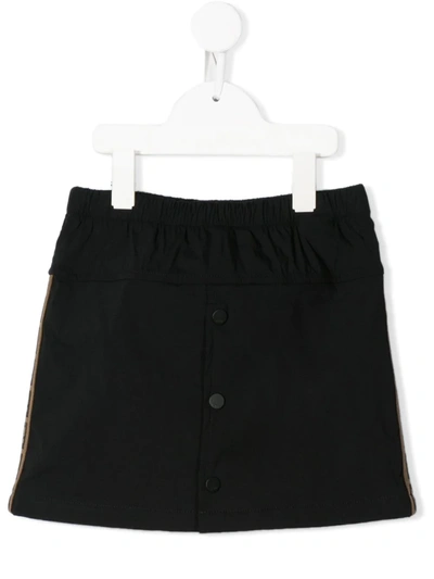 Fendi Kids' Black Skirt With Double Ff For Girl