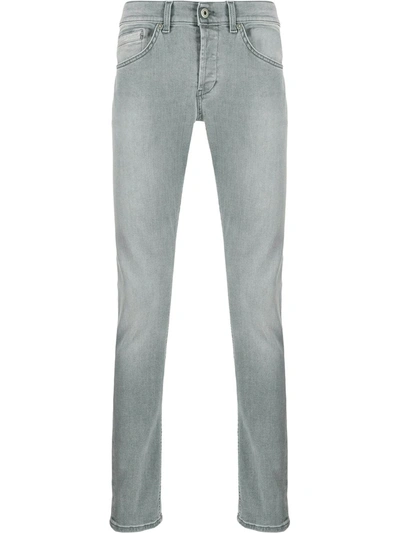 Dondup Faded Slim Fit Jeans In Grey