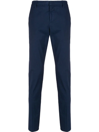 Dondup Slim-fit Tailored Trousers In Blue