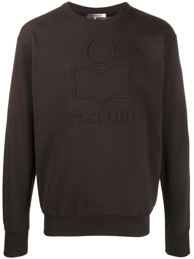 Isabel Marant Mikeli Raised Logo Relaxed-fit Sweatshirt In Black
