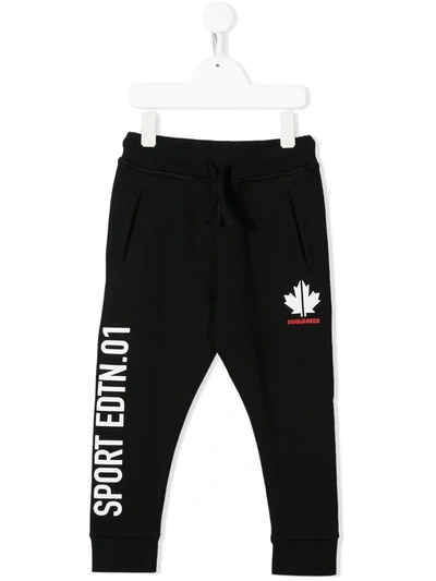 Dsquared2 Kids' Logo Track Pants In Black