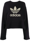 Adidas Originals Logo Long-sleeve Sweatshirt In Black