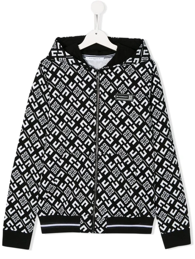 Givenchy Kids' Logo Monogram Hoody In Black