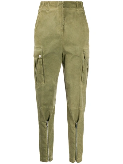 Pinko Tapered-leg Cargo Trousers In Green