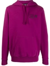 Diesel Graphic-print Hoodie In Purple